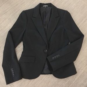 Black One Button Blazer by Express